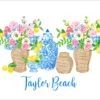 Summer's Bounty Personalized Folded Note Cards