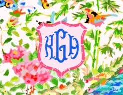 Chinoiserie Garden Personalized Folded Note Cards