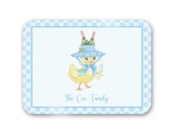 Chirp, Chirp, Cheers! Personalized Easter 16" X 12" Tempered Glass Cutting Board
