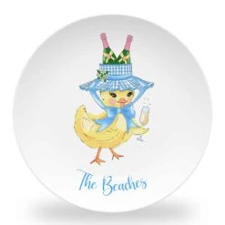 Chirp, Chirp, Cheers! Set Of (4) Personalized 10" Dia. Easter Melamine Plates