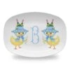 Chirp, Chirp, Cheers! Monogram Easter Melamine Platter