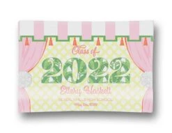 Palm Beach Graduation Personalized Glass Trinket Dish, 5"x7"