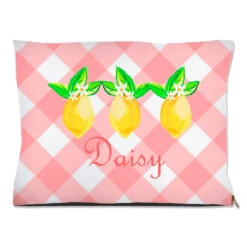 Lovely Lemon, Peach Tea, Personalized Pet Bed, (3) Sizes Available