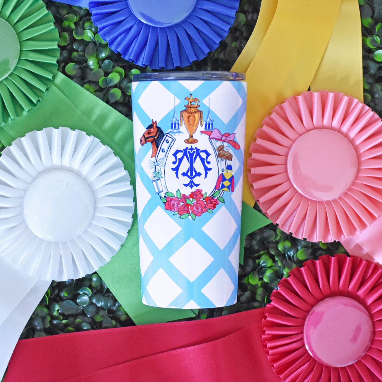 Kentucky Derby Personalized Crest Travel Tumbler 2 Kentucky Derby Personalized Crest Travel Tumbler - Image 2