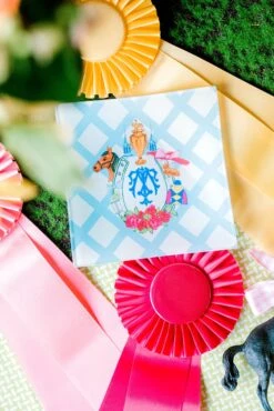 Kentucky Derby Personalized Crest Glass Trinket Dish, 6"x6" Square -Gift Supplies Store DERBYCRESTKENTUCKYDERBYJULEP 55 LQ