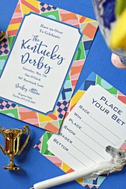 Derby Silks Invitation -Gift Supplies Store DERBYSILKSBETTINGCARDSINVITATIONKENTUCKYDERBY 2 LQ
