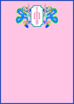 Dragon Crest Flat Note Cards, Dragon Fruit