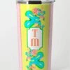 Dragon Crest Stainless Steel Travel Tumbler, Yellow Lotus