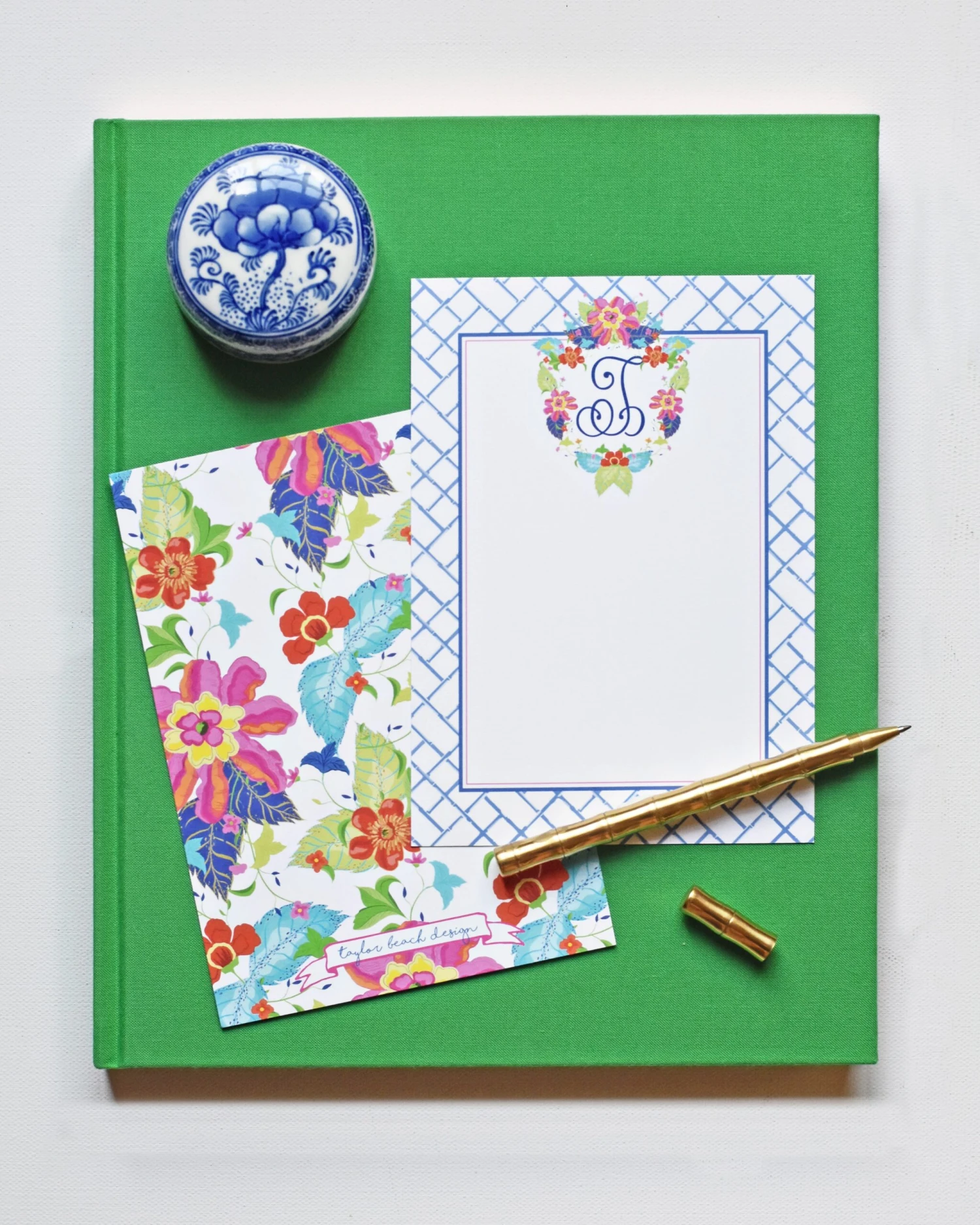 Tobacco Leaf Custom Crest Flat Note Cards 3 Tobacco Leaf Custom Crest Flat Note Cards - Image 3