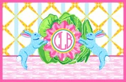 Bunnies & Cabbage Personalized Paper Tear-away Placemat Pad