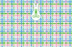 Easter Plaid Personalized Paper Tear-away Placemat Pad