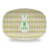 Easter Plaid Personalized Melamine Platter