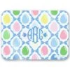 Easter Egg Trellis Personalized 16" X 12" Tempered Glass Cutting Board, Blue