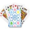 Easter Egg Trellis Personalized Playing Cards, Blue