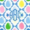 Easter Egg Trellis Personalized Gift Sticker Label, Blue, Set Of 24