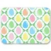 Easter Egg Trellis 16" X 12" Tempered Glass Cutting Board, Grass