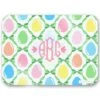 Easter Egg Trellis Personalized 16" X 12" Tempered Glass Cutting Board, Grass