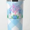 Spring Staffies Chinoiserie Easter Travel Tumbler, Blue