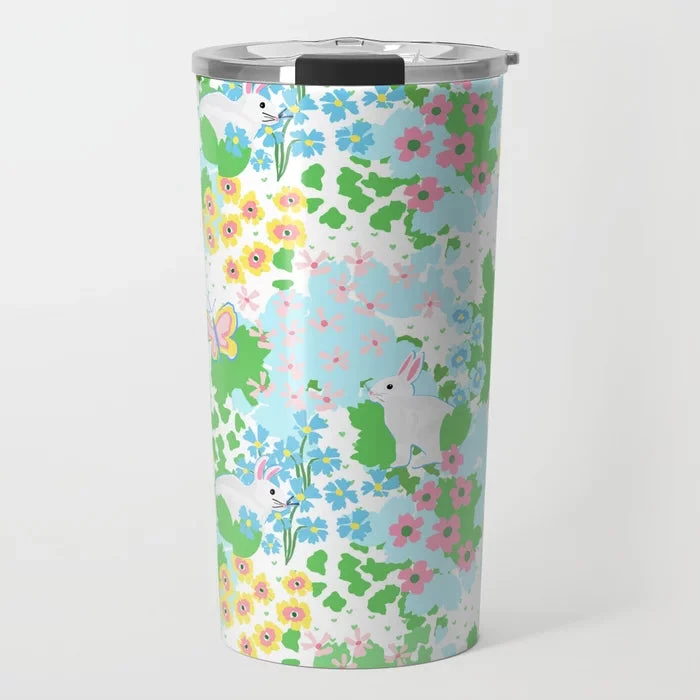 Bunny Garden Travel Tumbler 1 Bunny Garden Travel Tumbler