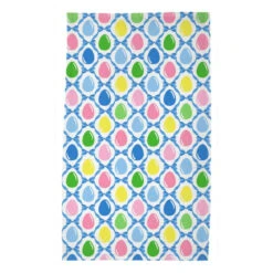 Easter Egg Trellis Poly Twill Tea Towels, Set Of 2, Blue