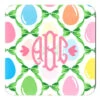 Easter Egg Trellis Personalized 4"x 4" Paper Coasters, Grass