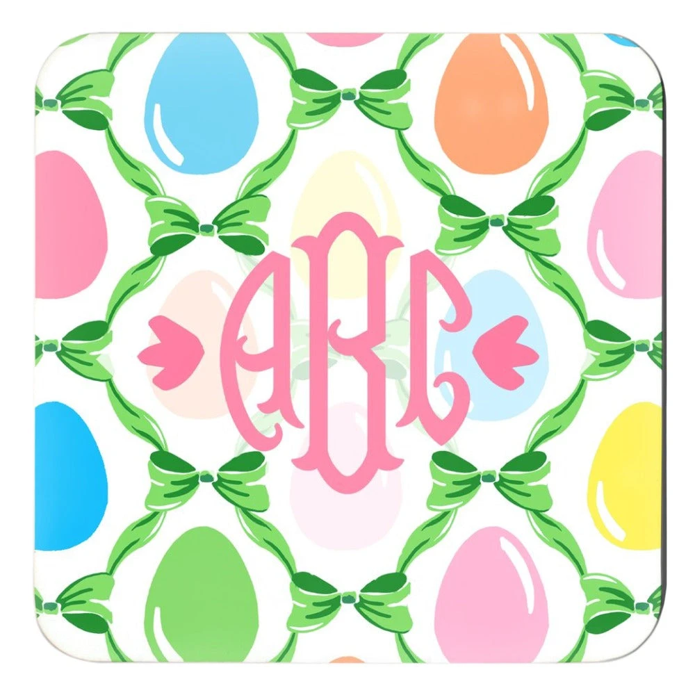 Easter Egg Trellis Personalized 4"x 4" Paper Coasters, Grass 1 Easter Egg Trellis Personalized 4"x 4" Paper Coasters, Grass
