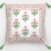Mughal Blooms Euro Pillow & Insert, 26"x26", Pink