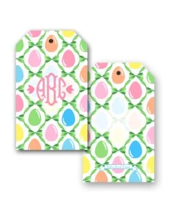 Easter Egg Trellis Personalized Hang Tags, Grass