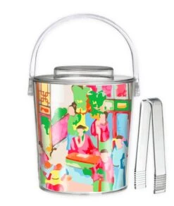 Famille Rose-Inspired 3 Qt. Acrylic Ice Bucket