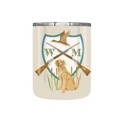 Men's Duck Hunting Crest Personalized Travel Tumbler, 10 Oz.