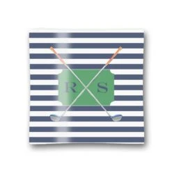 Personalized Father's Day Glass Trinket Dish, 6"x6" Square, Golf