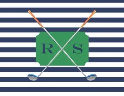 Personalized Father's Day Folded Note Cards, Golf