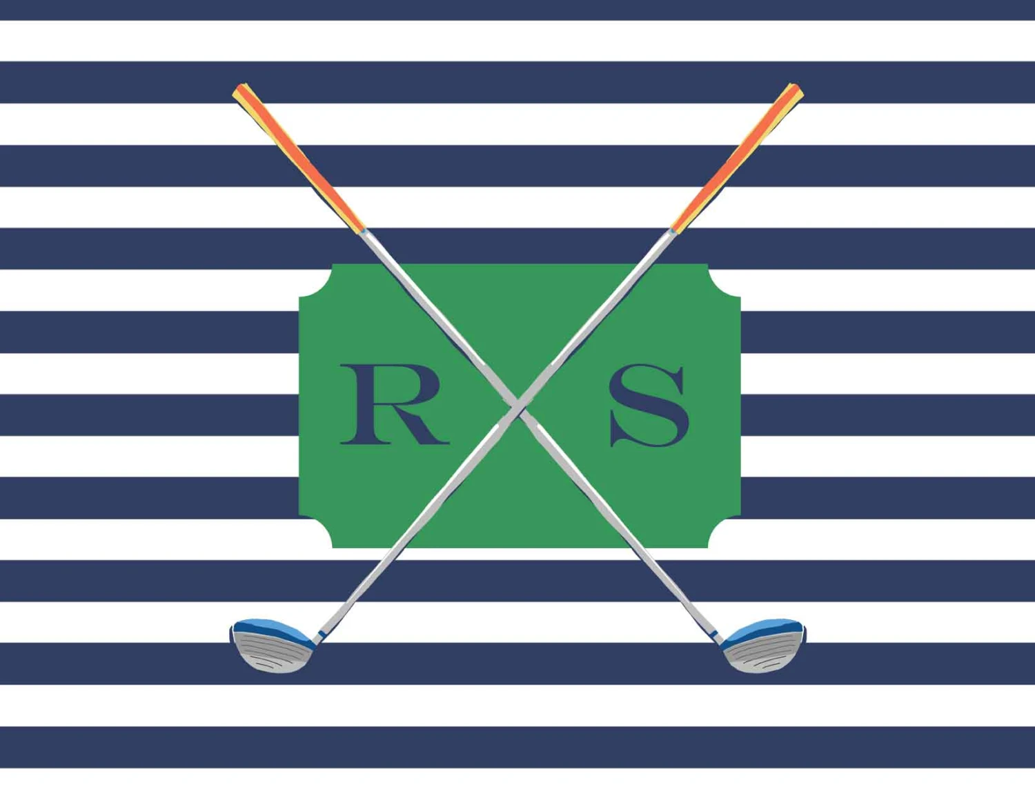 Personalized Father's Day Folded Note Cards, Golf 1 Personalized Father's Day Folded Note Cards, Golf