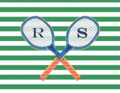 Personalized Father's Day Folded Note Cards, Tennis