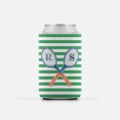 Set Of 2 Personalized Father's Day Can Coolers, Tennis