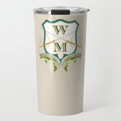 Men's Rainbow Trout Personalized Crest Travel Tumbler