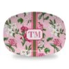 Flirty Floral Personalized Melamine Platter