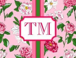 Flirty Floral Personalized Folded Note Cards