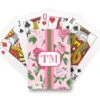 Flirty Floral Personalized Playing Cards