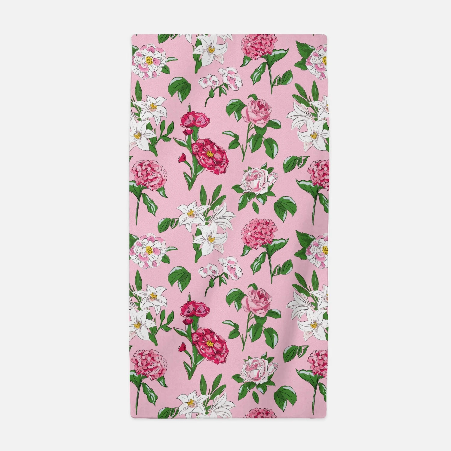 Flirty Floral Beach Towel 1 Flirty Floral Beach Towel