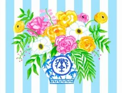 Blossoming Bliss Personalized Folded Note Cards