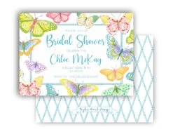 Fly Fly Butterfly Shower Party Invitation