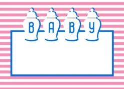 Ginger Jar Stripe Tented Place Cards