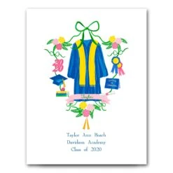 Personalized Graduation Crest For Girls Art Print