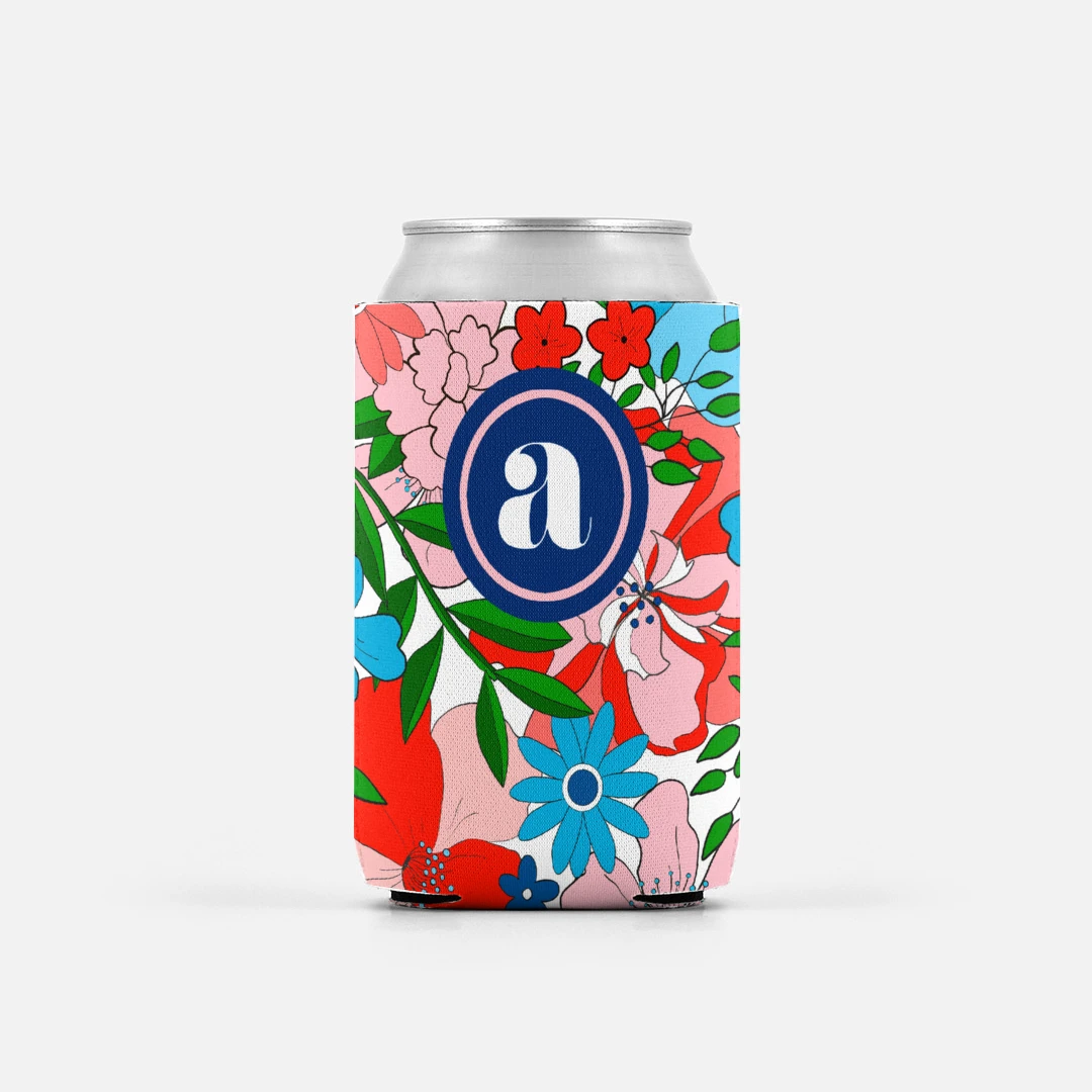 Glory Garden Personalized Can Coolers, Set Of 2 1 Glory Garden Personalized Can Coolers, Set Of 2