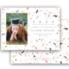 Champagne Confetti Graduation Announcement