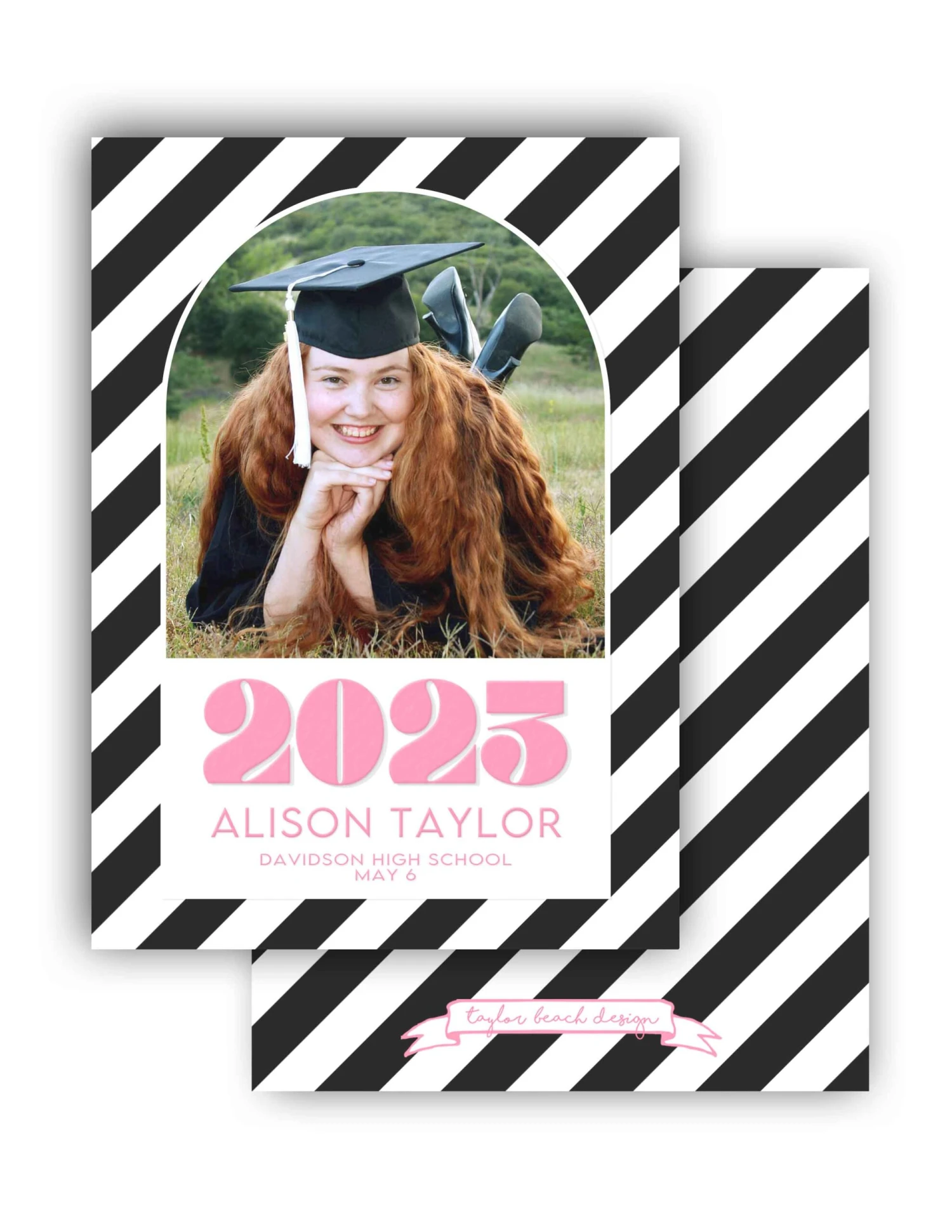 Graduation Stripes Announcement 1 Graduation Stripes Announcement