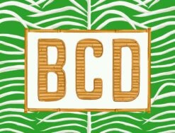 Sea Palms & Bamboo Personalized Folded Note Cards, Palm