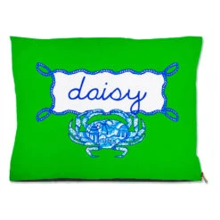 Chinois Crab, Fern, Personalized Pet Bed, (3) Sizes Available
