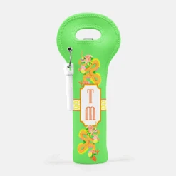 Dragon Crest, Bamboo, Wine Carrier With Cork Screw